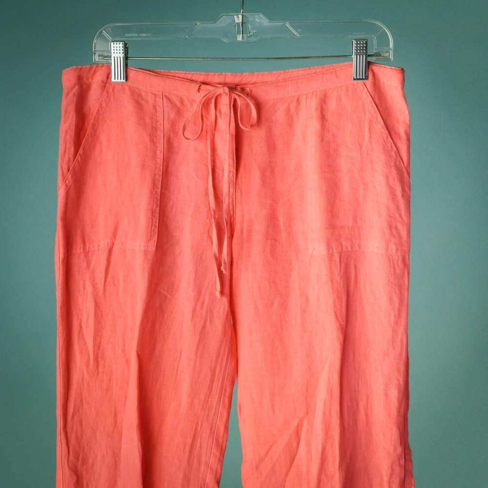 Juicy Couture S Mia Linen Straight Leg Pants NWT - Picture 2 of 4
